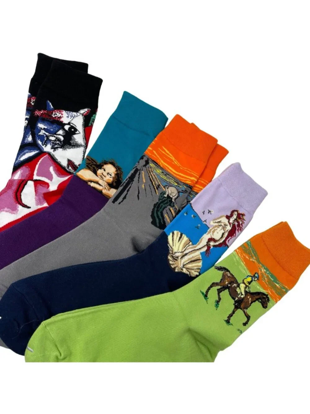 Bonangel Funny Novelty Socks Cherub Horse Mermaid Scream 5 Pairs Unisex NWT